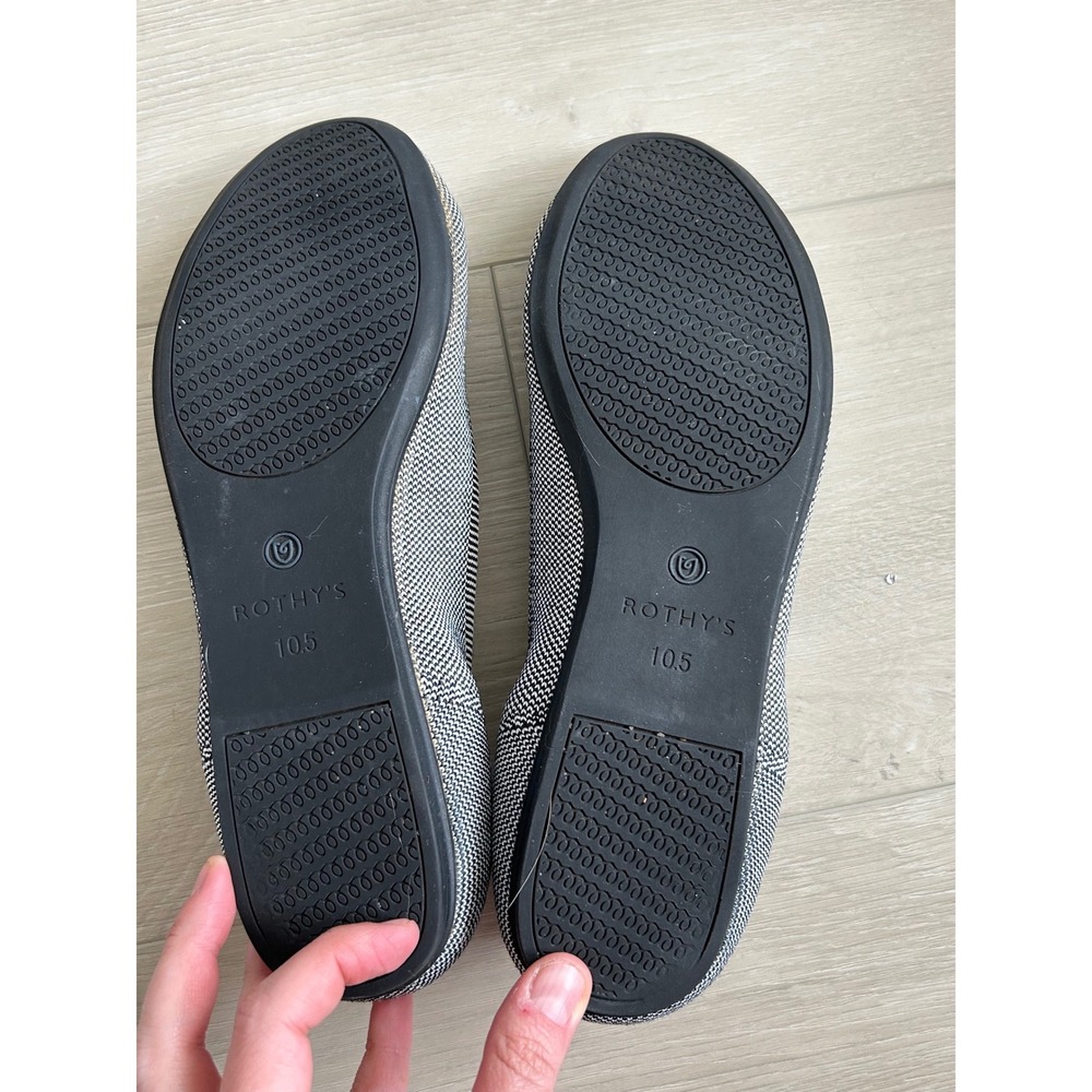 Rothy's ballet flat Cloud Gray Birdseye round toe 10.5 minimalist casual comfort - Picture 6 of 7